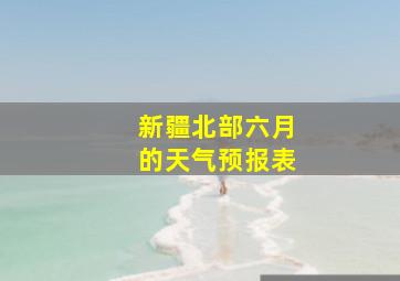 新疆北部六月的天气预报表