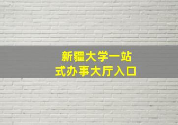 新疆大学一站式办事大厅入口