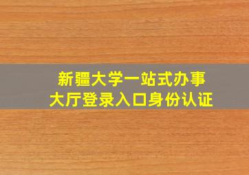 新疆大学一站式办事大厅登录入口身份认证