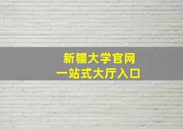 新疆大学官网一站式大厅入口