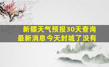 新疆天气预报30天查询最新消息今天封城了没有