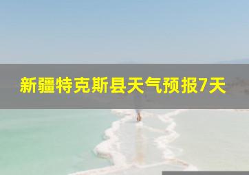 新疆特克斯县天气预报7天