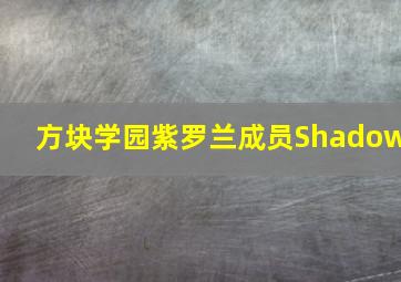 方块学园紫罗兰成员Shadow