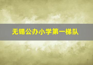 无锡公办小学第一梯队