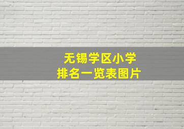 无锡学区小学排名一览表图片