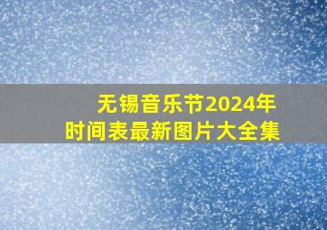 无锡音乐节2024年时间表最新图片大全集