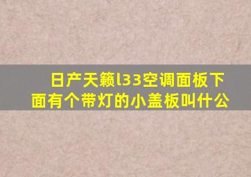 日产天籁l33空调面板下面有个带灯的小盖板叫什公