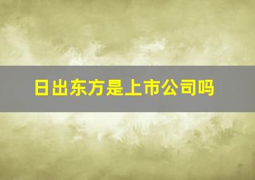 日出东方是上市公司吗