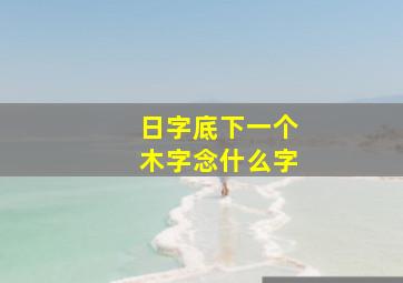 日字底下一个木字念什么字