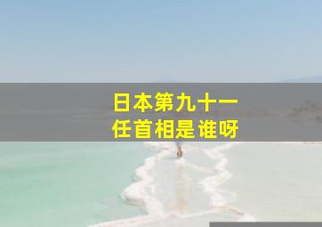 日本第九十一任首相是谁呀