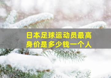 日本足球运动员最高身价是多少钱一个人