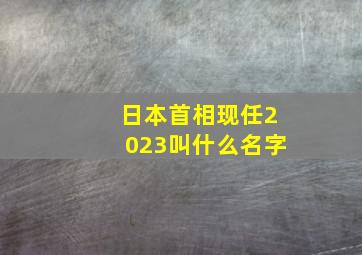 日本首相现任2023叫什么名字