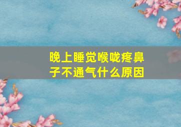 晚上睡觉喉咙疼鼻子不通气什么原因