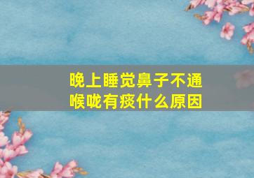 晚上睡觉鼻子不通喉咙有痰什么原因