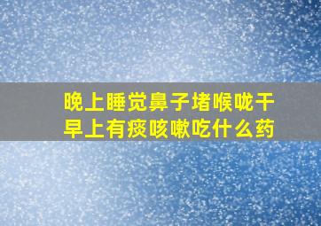 晚上睡觉鼻子堵喉咙干早上有痰咳嗽吃什么药