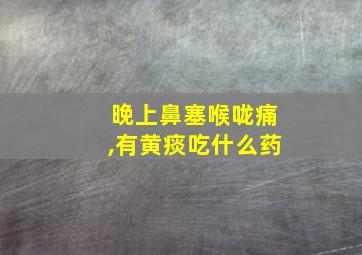 晚上鼻塞喉咙痛,有黄痰吃什么药