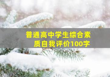 普通高中学生综合素质自我评价100字