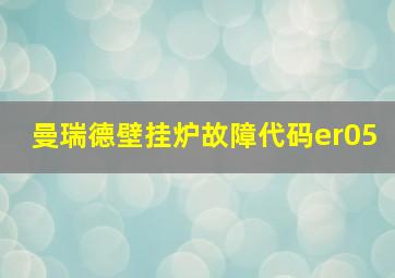 曼瑞德壁挂炉故障代码er05