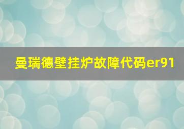 曼瑞德壁挂炉故障代码er91