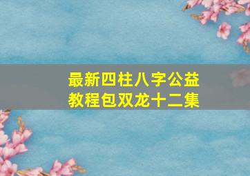 最新四柱八字公益教程包双龙十二集