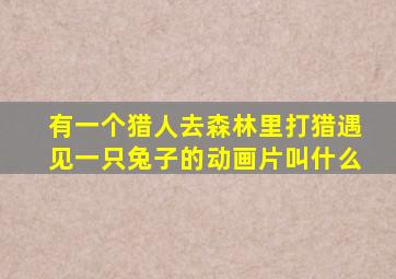 有一个猎人去森林里打猎遇见一只兔子的动画片叫什么