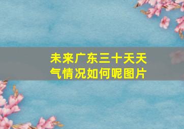 未来广东三十天天气情况如何呢图片