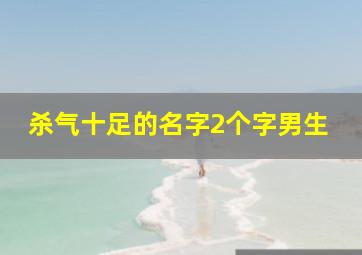 杀气十足的名字2个字男生