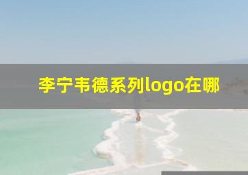 李宁韦德系列logo在哪