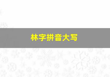 林字拼音大写