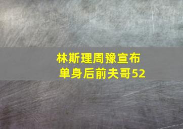 林斯理周豫宣布单身后前夫哥52