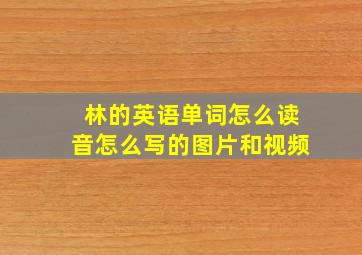 林的英语单词怎么读音怎么写的图片和视频