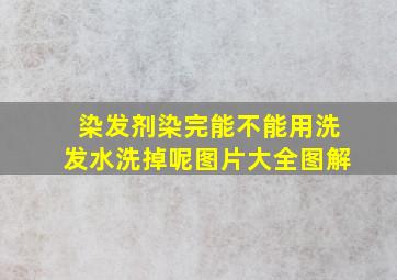 染发剂染完能不能用洗发水洗掉呢图片大全图解