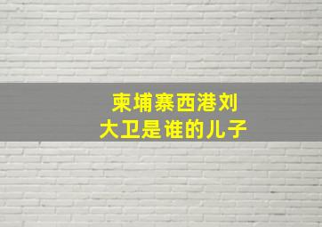 柬埔寨西港刘大卫是谁的儿子