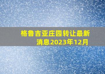 格鲁吉亚庄园转让最新消息2023年12月