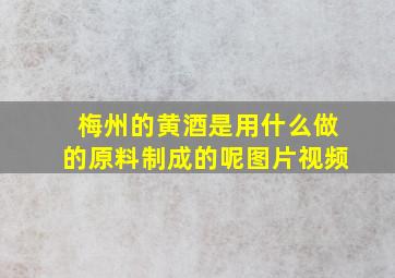 梅州的黄酒是用什么做的原料制成的呢图片视频