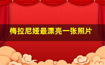 梅拉尼娅最漂亮一张照片