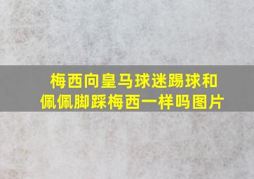 梅西向皇马球迷踢球和佩佩脚踩梅西一样吗图片