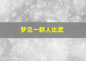 梦见一群人比武