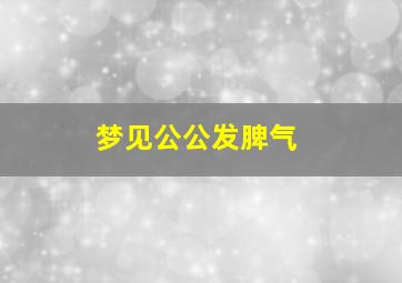 梦见公公发脾气