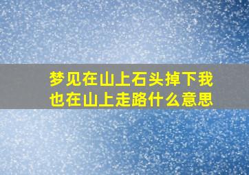 梦见在山上石头掉下我也在山上走路什么意思