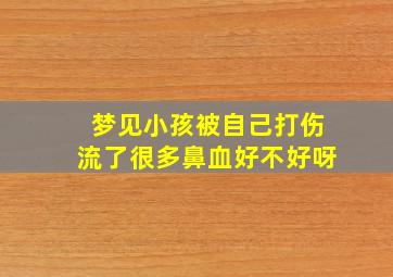 梦见小孩被自己打伤流了很多鼻血好不好呀