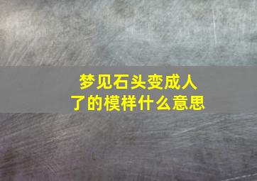 梦见石头变成人了的模样什么意思