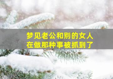 梦见老公和别的女人在做那种事被抓到了