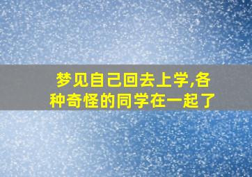 梦见自己回去上学,各种奇怪的同学在一起了