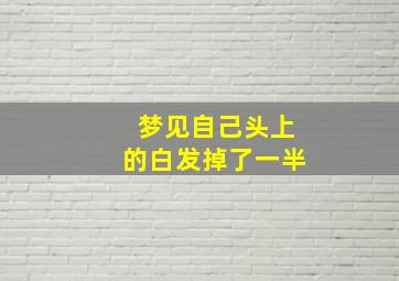 梦见自己头上的白发掉了一半