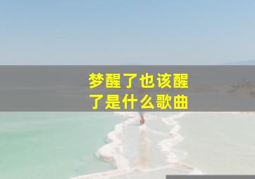 梦醒了也该醒了是什么歌曲