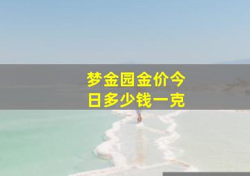 梦金园金价今日多少钱一克