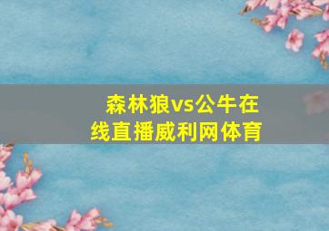 森林狼vs公牛在线直播威利网体育