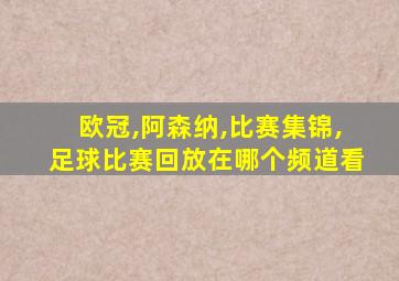 欧冠,阿森纳,比赛集锦,足球比赛回放在哪个频道看