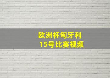 欧洲杯匈牙利15号比赛视频